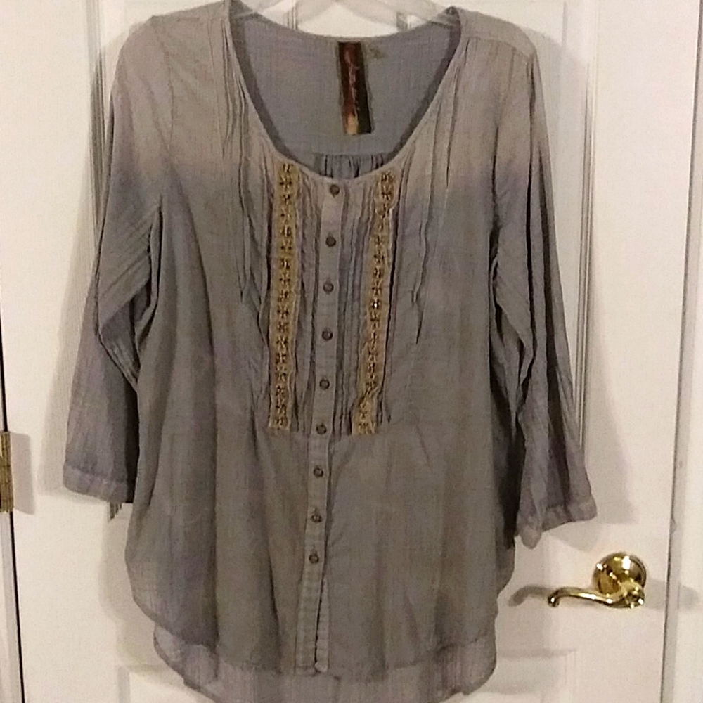 Grey lightweight blouse